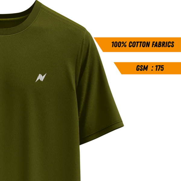 Blank T-shirt - Olive - Image 2