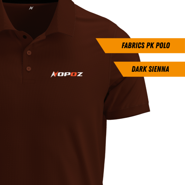 Pk-Polo Shirt Color Dark Sienna - Image 2